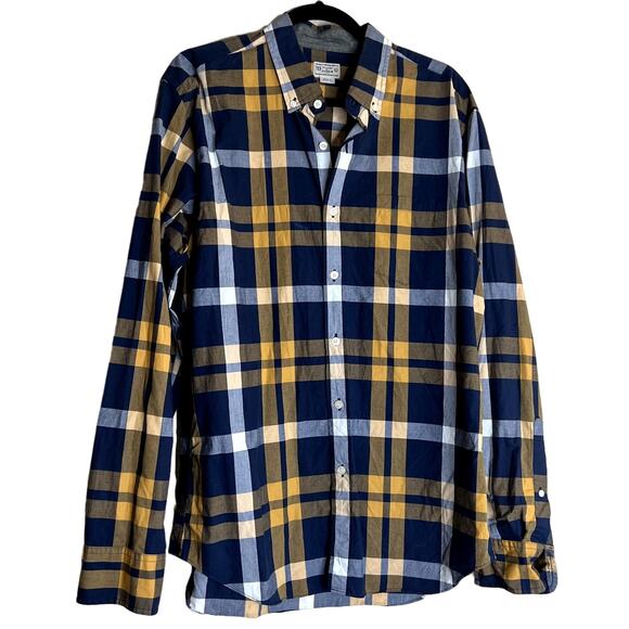 J. Crew Other - J. Crew Shirt Mens Large Multicolor Plaid Cotton Collar Button Down Long Sleeve